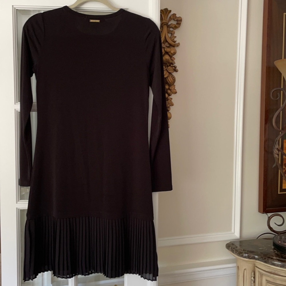 Michael Kors black dress with pleated bottom.